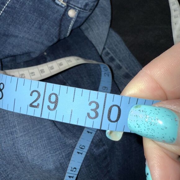 Blue Straight Leg Jeans Classic Denim - Picture 5 of 6